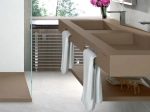 Plan vasque Design, sur mesure, Largeur 120 à 200 cm x Profondeur 40 à 60 cm, résine minérale de couleurs ACRYSTONE® Finition lisse, Livraison Offerte et Rapide.
